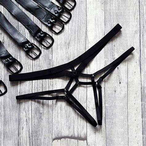 Uaang Porn Lingerie Sexy Hot Erotic Panties Plus Size Women Gothic Garters Black Underpants Lace