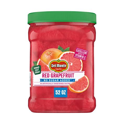 del monte  sugar added red grapefruit  oz jar ready  eat