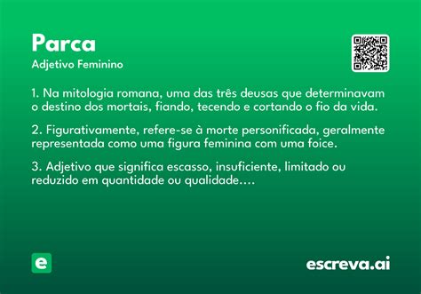 O Que Significa Parça - Parca - Significado e Sinônimo - escreva.ai
