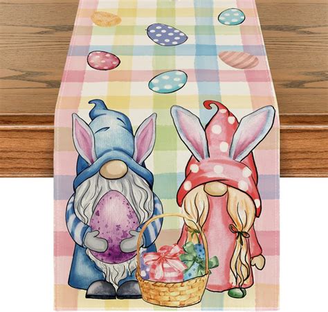 Amazon Artoid Mode Pink Green Buffalo Plaid Bunny Gnomes Eggs