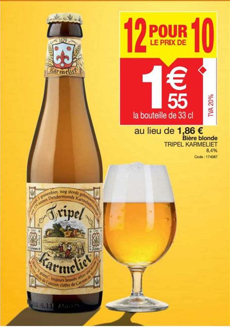 Promo Bi Re Blonde Tripel Karmeliet Chez Promocash Icatalogue Fr