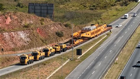 Carreta Gigante - Descida de carreta gigante de 840 toneladas e 59 eixos na Serra das ...