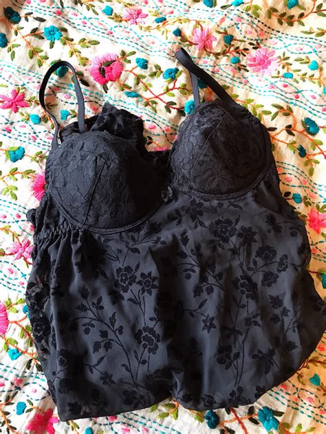 Vintage 1980s Boudoir Lingerie Black Flocked Chiffon Baby Doll Etsy