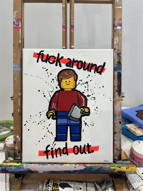 Fuck Around Find Out Painting By Megan SW Chung Saatchi Art