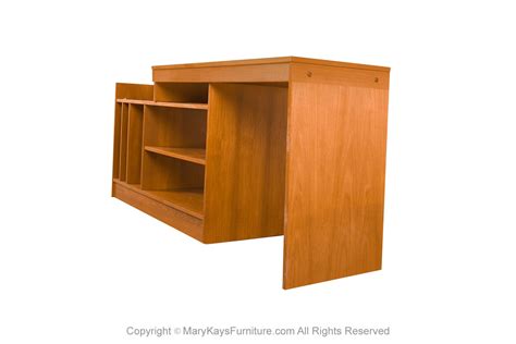 Mid Century Danish Modern Expanding 2 Piece Desk Media Center Mary
