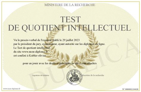 Test De Quotient Intellectuel