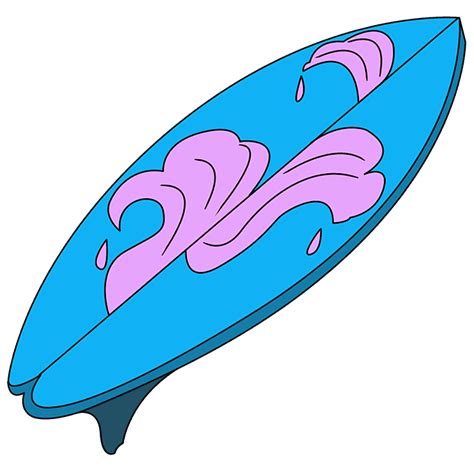 How To Draw A Surfboard Really Easy Drawing Tutorial