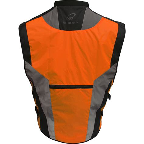 Black Hi Vis Reflective Motorcycle Vest Motorbike Waistcoat Commuter