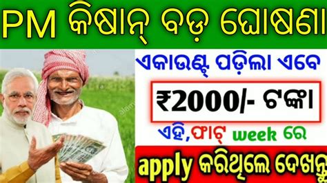 Kalia Yojana Pm Kisan Yojana Th Phase Money Transfer Today Pm Kisan