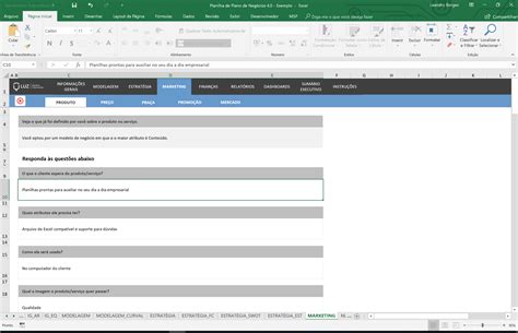 Planilhas.VC - Planilha de Plano de Negócios em Excel 4.0