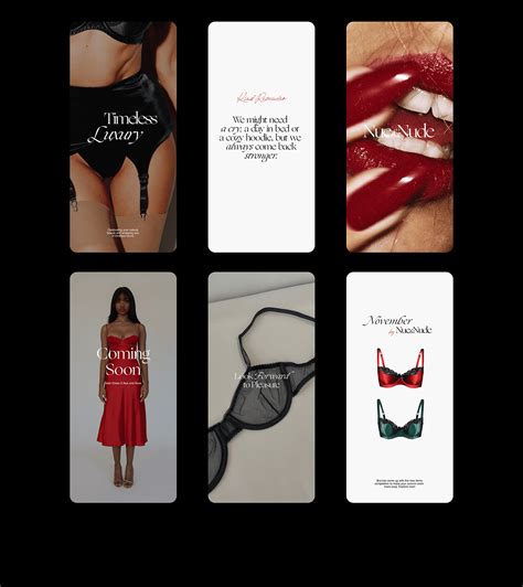 Nue Nude Lingerie Brand Identity Website Behance