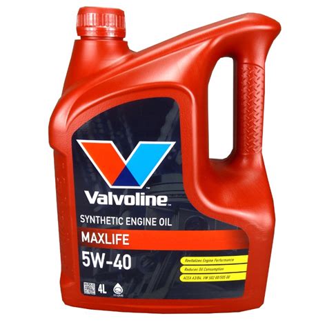 VALVOLINE MAXLIFE SYNTHETIC 5W40 5W 40 Olej Silnikowy 4L 872364 Za 101