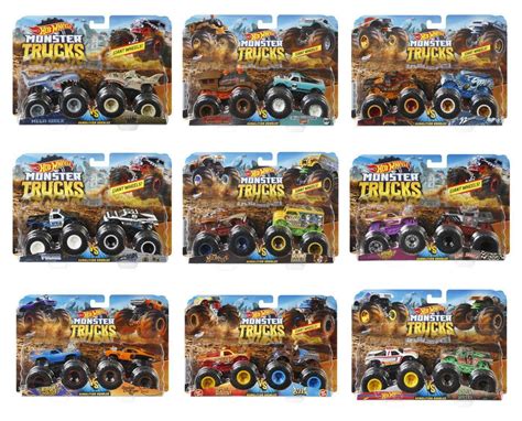 Hot Wheels Pack De Carrinhos Monster Truck Surpresa Fyj Mattel Pistas Magazine Luiza