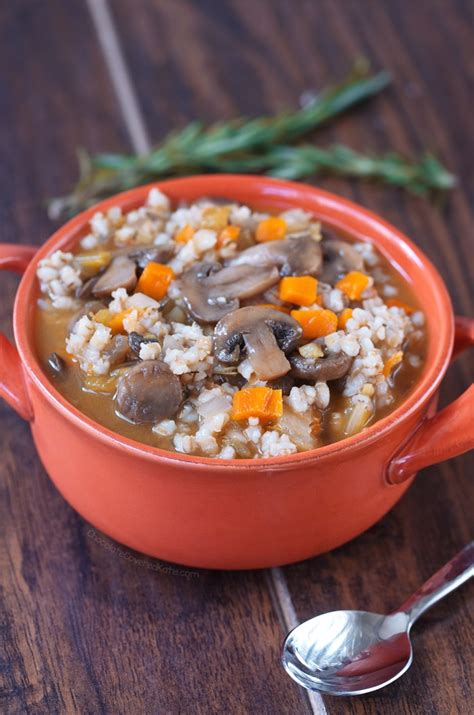 Mushroom Barley Soup Healthy Comfort Food Karinokada