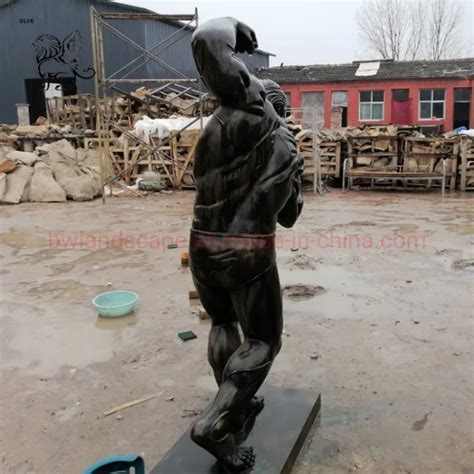 Blve Factory Life Size Naked Bodybuilding Statue Schwarzenegger Bronze Sculpture Bronze