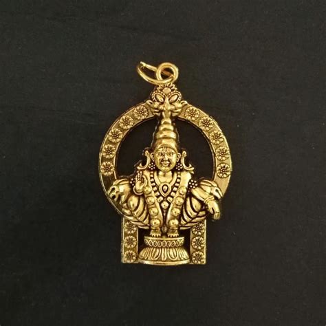 ayyappa metal locket golden color oxidised    rs piece
