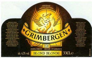 Drink Label Grimbergen Blond Blonde Alken Maes S A Belgiumcol Be Beer