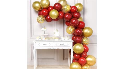 Red And Gold Balloons Burgundy Balloons Ruby Red Balloons Gold