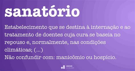O Que Significa Sanatório