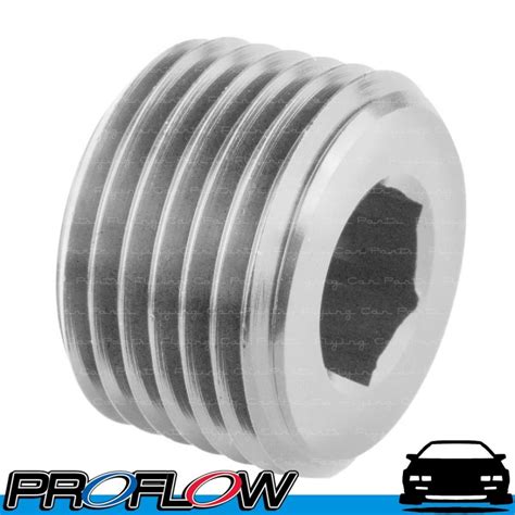 proflow port socket blanking plug block   npt stainless flying