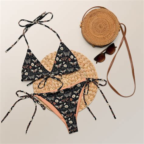 Night Moth String Bikini Etsy