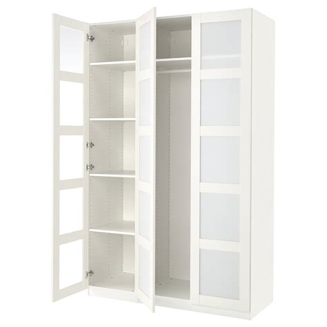 Pax Bergsbo Wardrobe Combination Whitefrosted Glasswhite 59x235