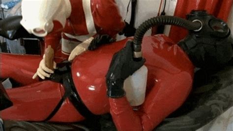 Hot Rubber Nurse And Her Latex Slave With Gas Mask In Clinic Room Part Of The Rubber