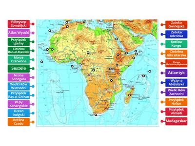 Mapa Kraje Afryki Materia Y Dydaktyczne