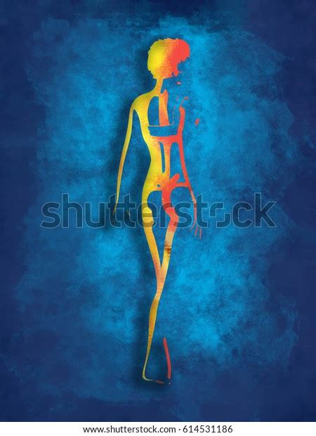 Sexy Woman Silhouette Lingerie Short Hair Stock Illustration Shutterstock