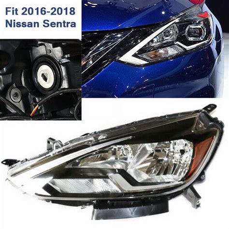 SHZICMY Headlight Housing Clear Lens Headlamp LH For Nissan Sentra 2016