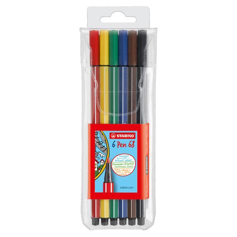 Stabilo Pen Fibre Tip Pen Wallet Of Assorted Colours Pl