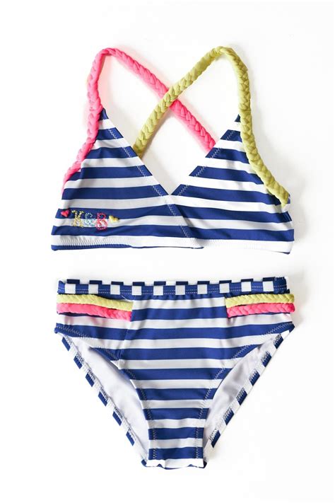 K Z Ocuk Izgili Pleri Renkli Bikini Tak M