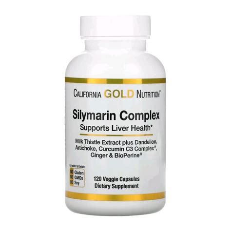 California Gold Nutrition Silymarin Complex, комплекс с силимарином ...