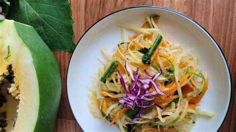 Raw Papaya Salad A Fresh Twist Tangy Papaya Summer Salad Tasty