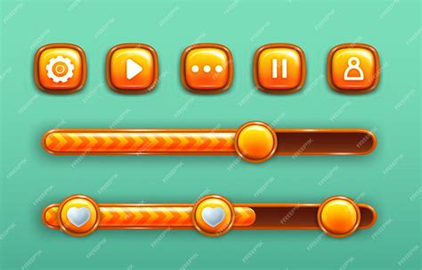 Premium Vector Increase And Decrease Buttons With Power Bars