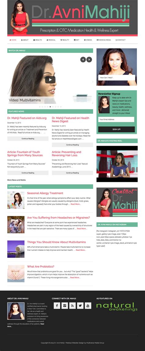 Dr. Avni Mahiji Blog Design | Multiverse Media Group