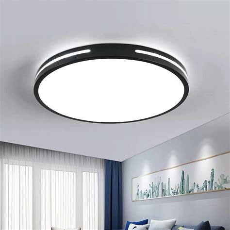 Lampa Sufitowa Led Lampa Plafon Czarna K Cena