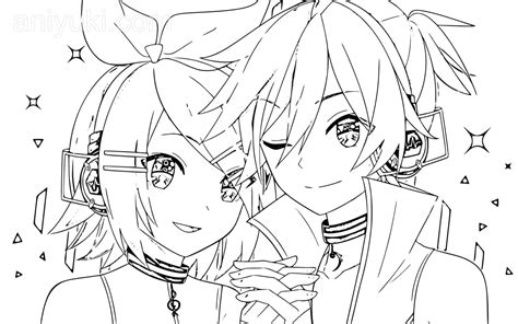 Dibujos De Kagamine Rin Y Len Para Colorear Aniyuki Anime Portal