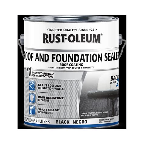 2 Pack, Black, Rust-Oleum Roof and Foundation Sealer - 380598, 0.9