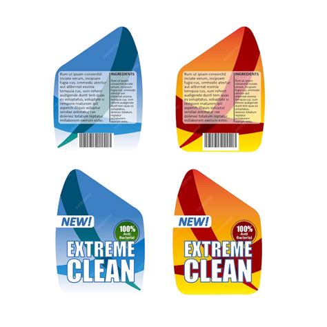 premium vector extreme clean detergent sticker