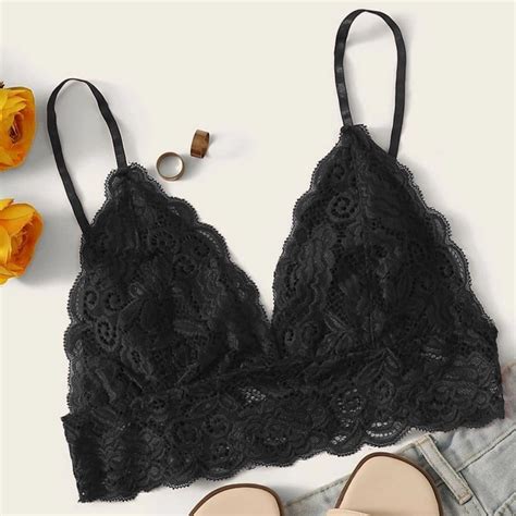 Egnmcr Womens Plus Size Lingerie Vest Crop Wireless Bra Lingerie Sexy V Neck Underwear Sleepwear