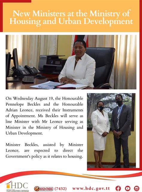 Hdc New Ministers At The Ministry Of Housing And Urban Development Hdc