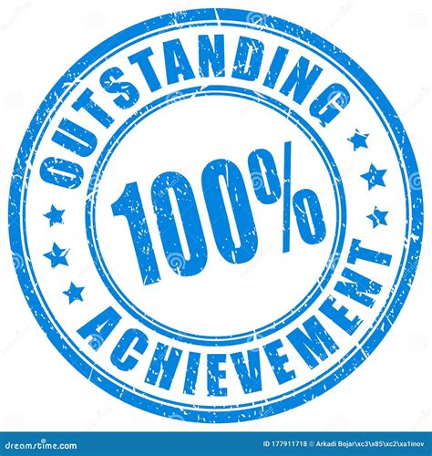 Blue Ink Stamp Outstanding Achievement Stock Vector - Illustration of