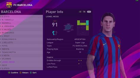 Lionel Messi Face Pes 2021 Data Pack Youtube