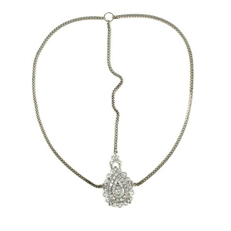 Crusted Medallion Chain Headpiece