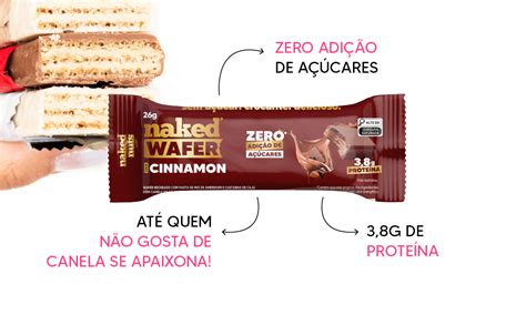 Naked Wafer Cinnamon Display 12 Unid Shopee Brasil