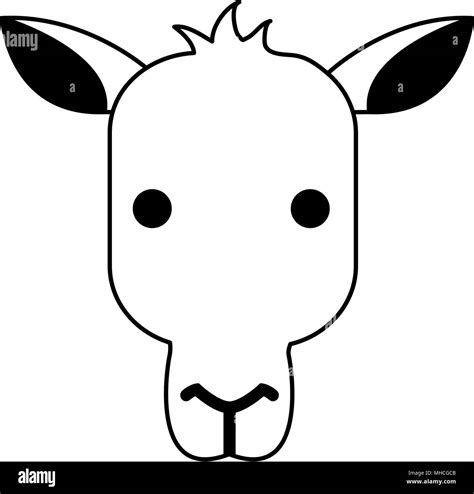 Baby Bison Wild Animal On Black And White Stock Vector Image And Art Alamy