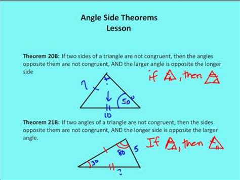 Angle Side Relationship Theorem Worksheet