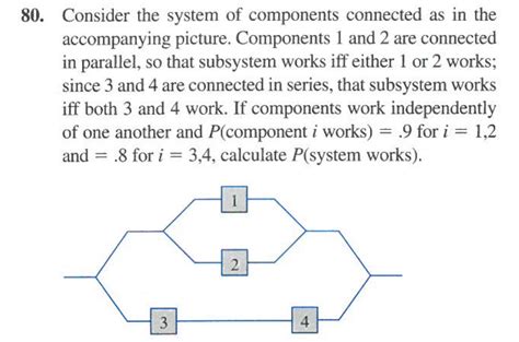 Solved 80. Consider the system of components connected as in | Chegg.com