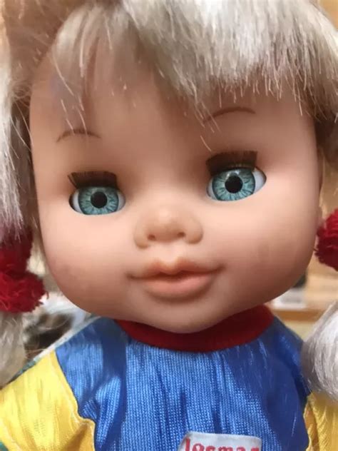 VDS VINTAGE POUPÉE JESMAR Patins à roulettes Blonde Cm À Piles Et À Nettoyer EUR